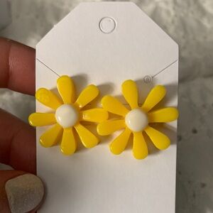 Yellow Flower Earrings